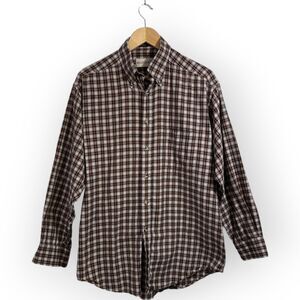H Stockton Medium Shirt Plaid Harvest Twill Button Down Cotton Pocket Cabin Fall